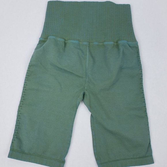 Free People Good Karma Green HW Bike Shorts - Picture 6 of 8